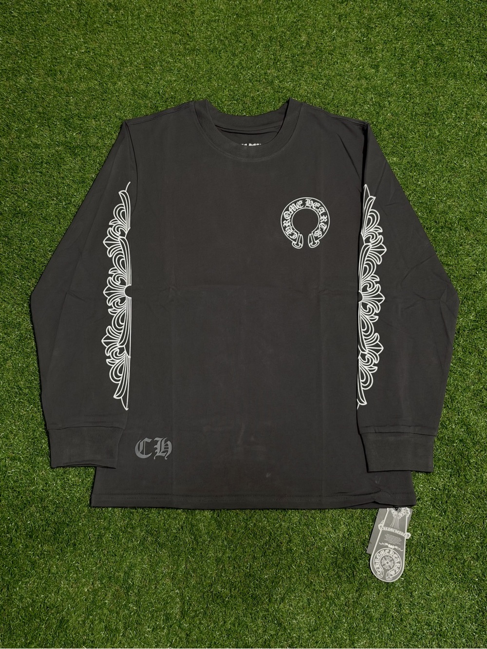 Classic Grey Chrome Hearts USA Long Sleeve